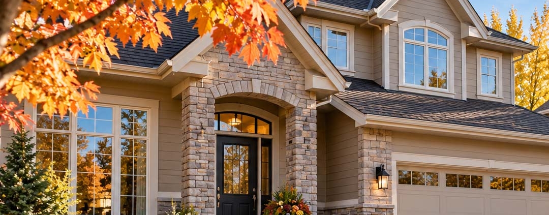 St. Albert home with autumn landscaping – best time to sell a house in St. Albert